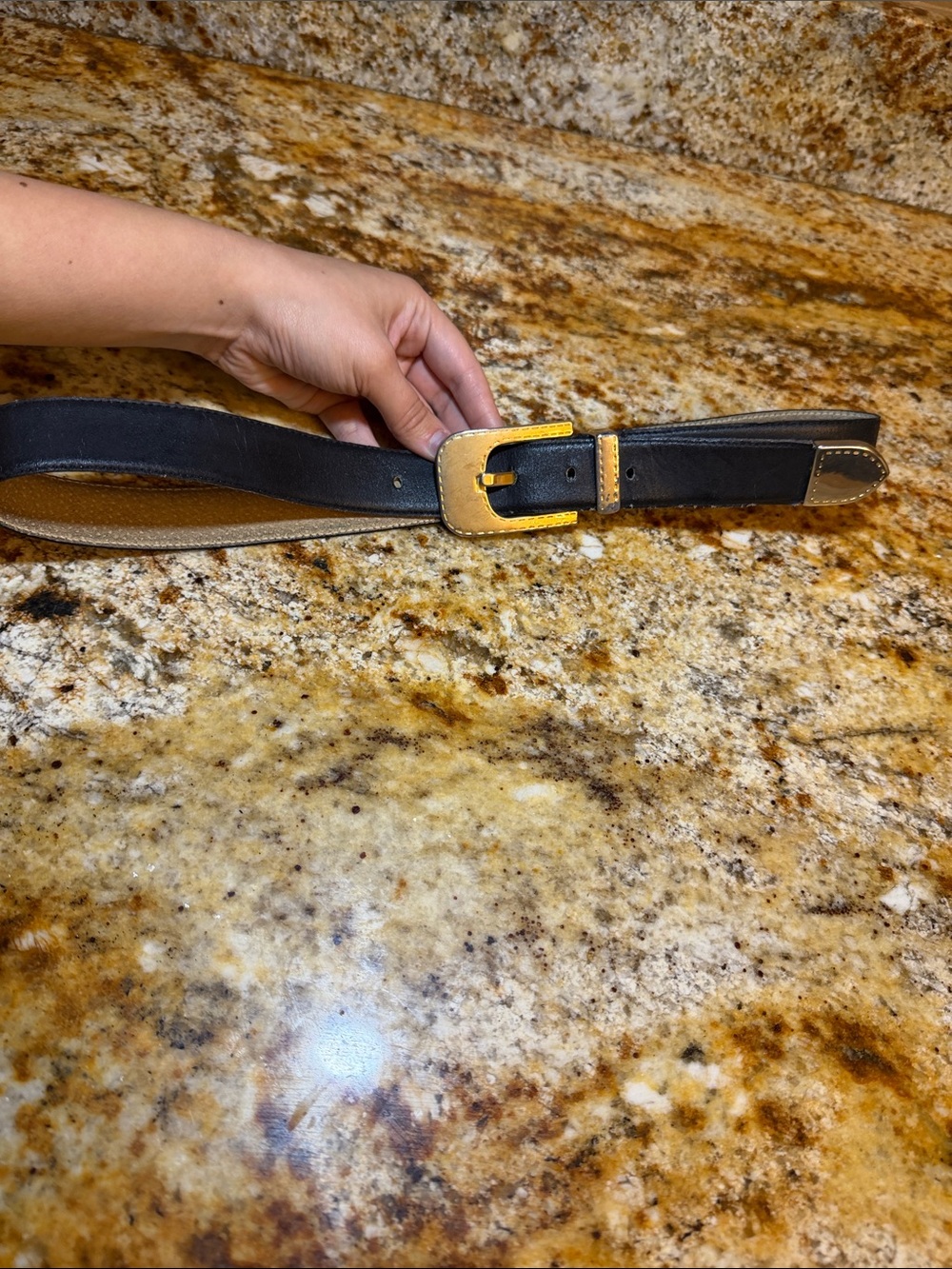 Vtg Dior Leather Belt